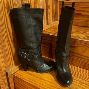 Gianni Bini Tall Leather Boot. Wide calf.